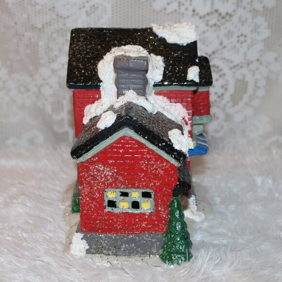 Christmas Village Toy Shop w/hole in base for light hand-painted beautiful - Picture 5 of 7